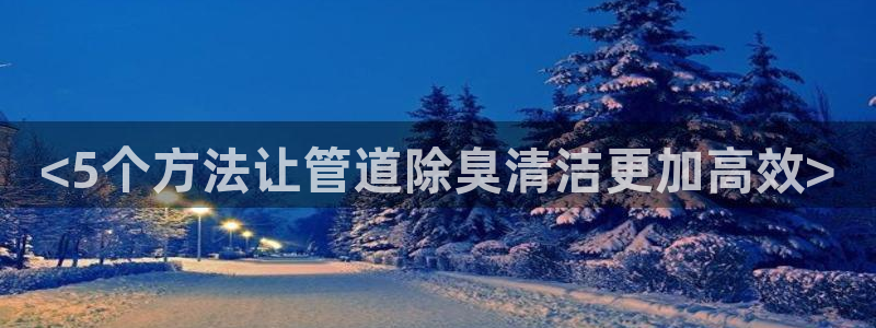 ag旗舰平台尊龙代言：<5个方法让管道除臭清洁更加高效>